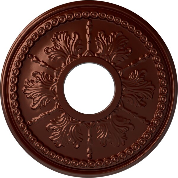 Ekena Millwork Tirana Ceiling Medallion (Canopies up to 4 3/4"), 13 7/8"OD x 3 3/4"ID x 1 1/4"P, Antique Copper CM13TIACS - main
